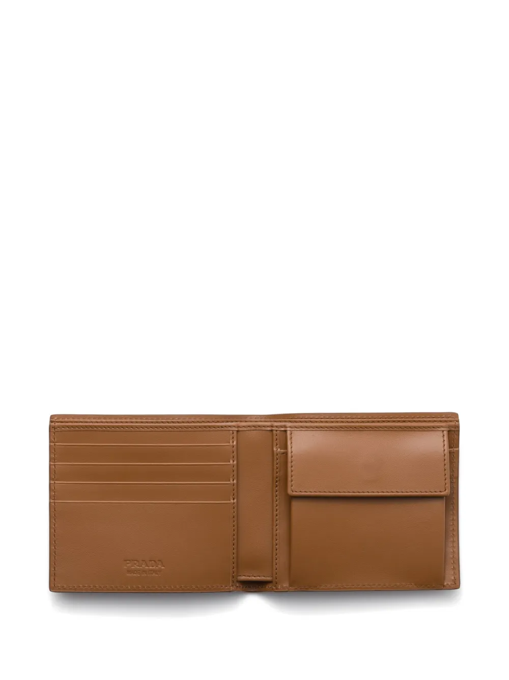 Prada Leren portemonnee Bruin