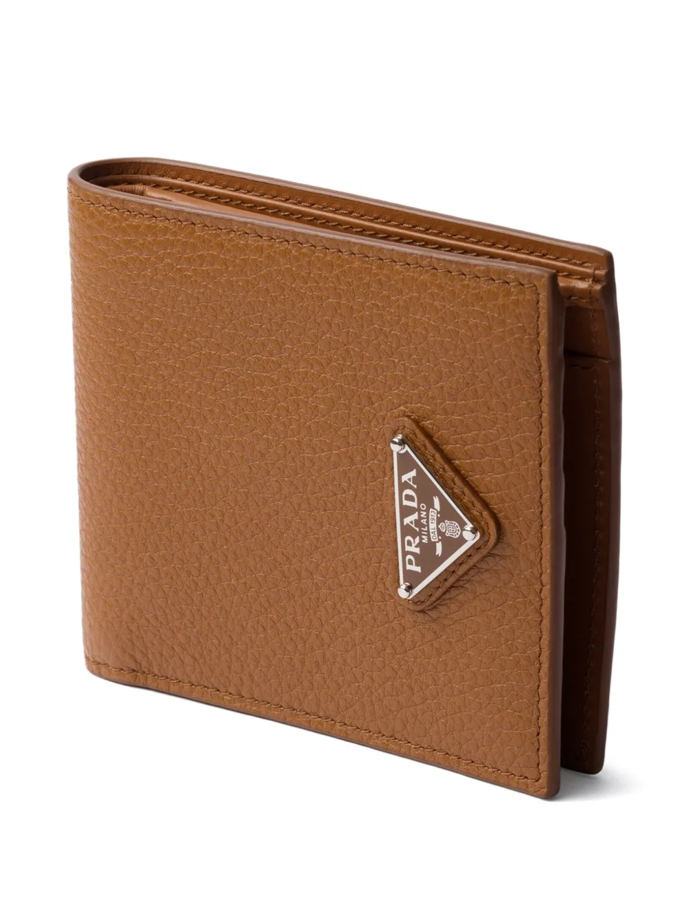 Prada Leren portemonnee Bruin