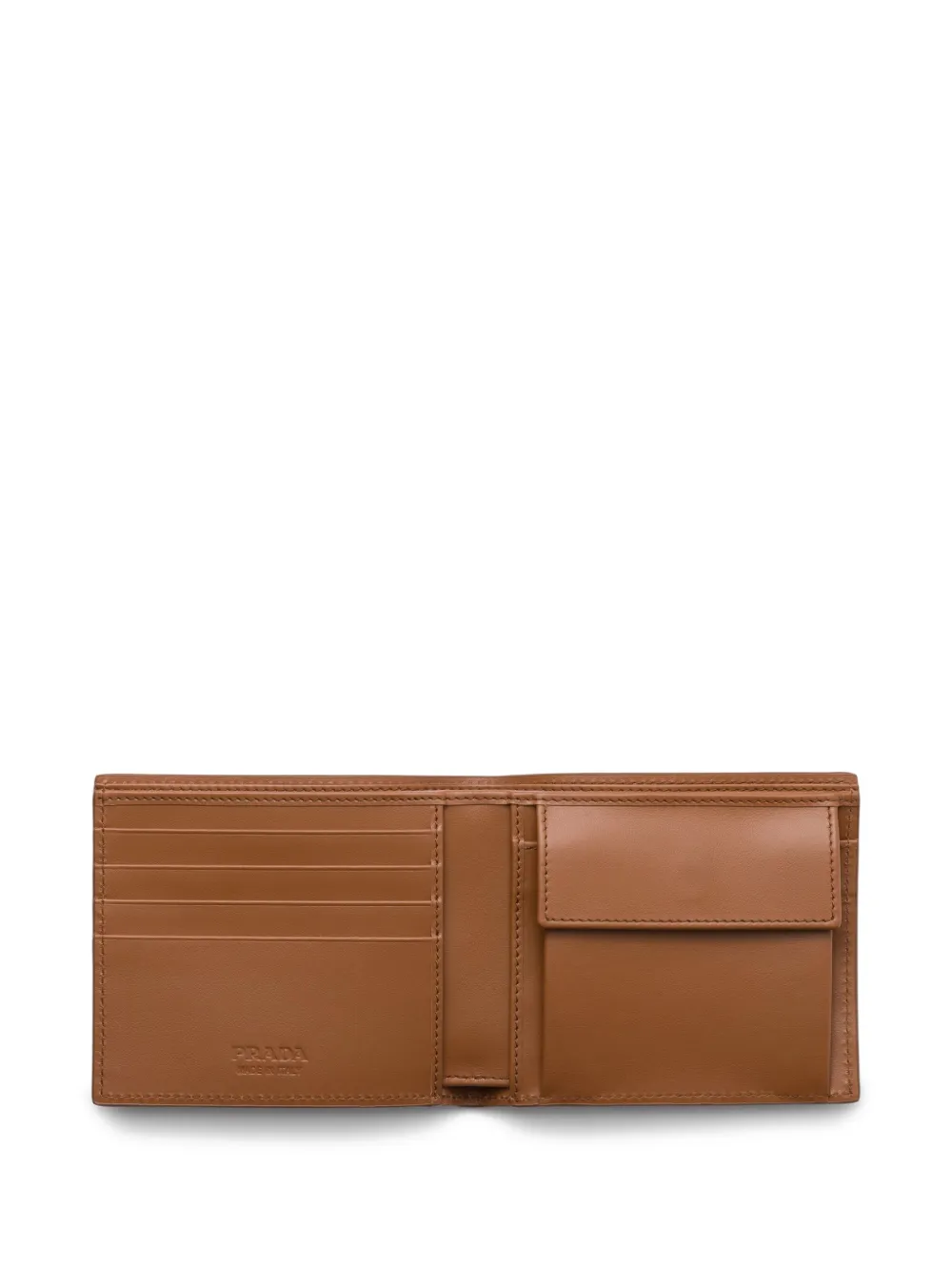 Prada Leren portemonnee Bruin