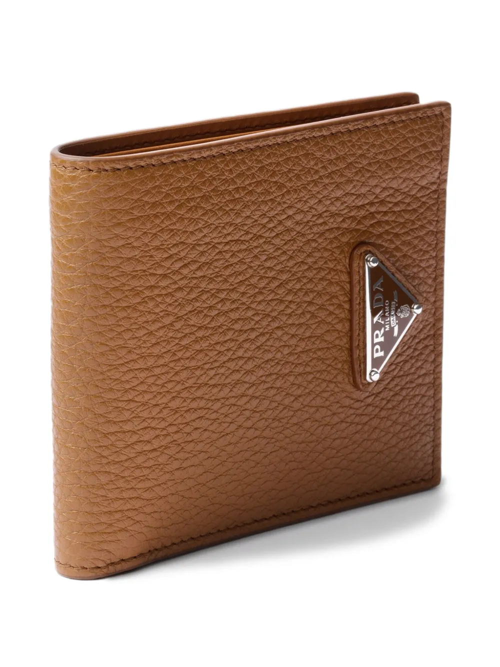 Prada Leren portemonnee Bruin