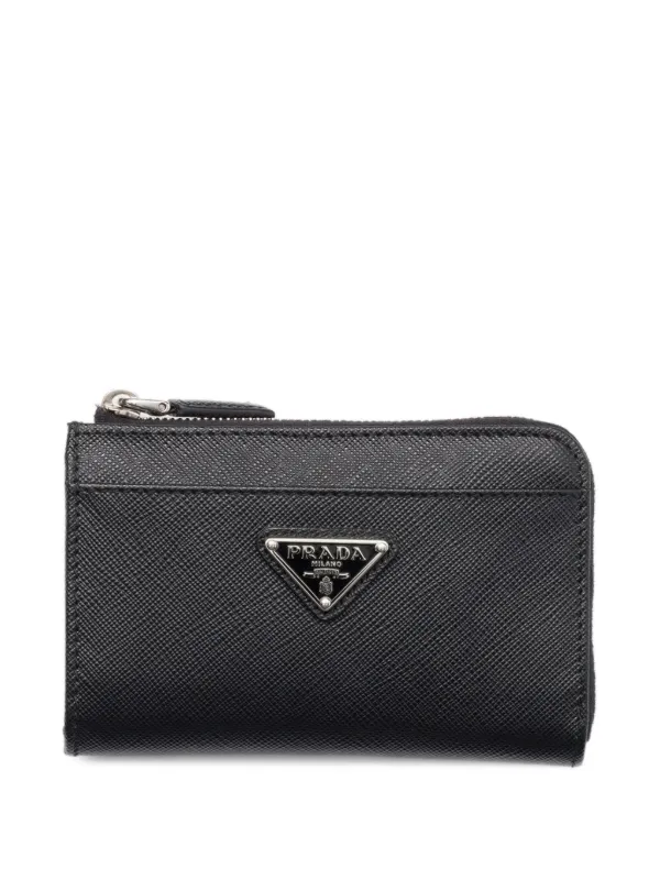 Prada サフィアーノレザー キーケース | ブラック | FARFETCH JP