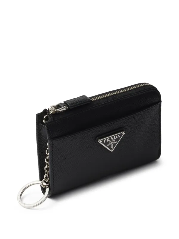 Prada サフィアーノレザー キーケース | ブラック | FARFETCH JP