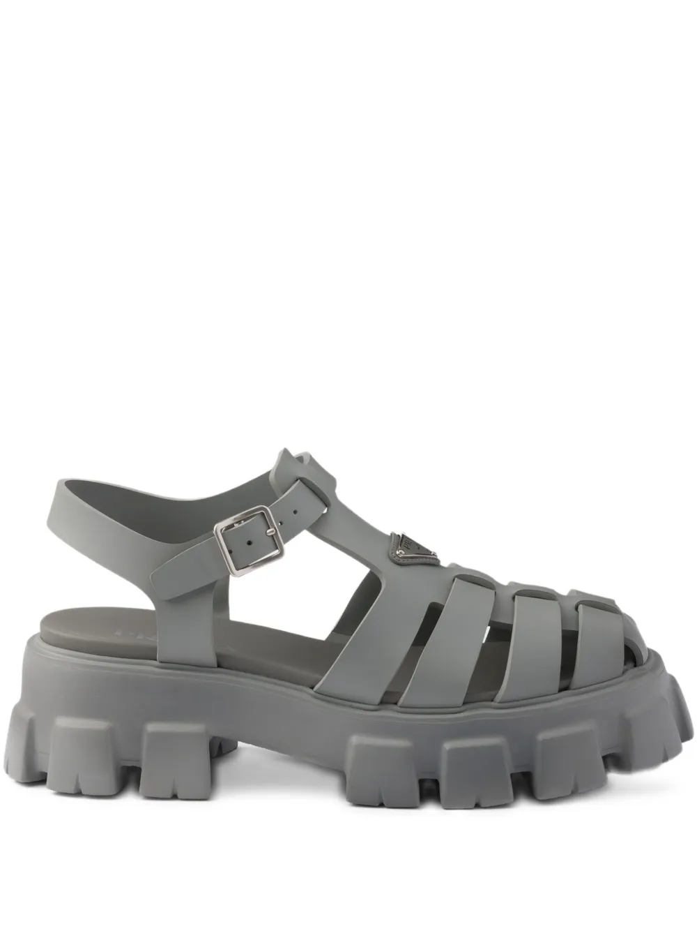 Prada Monolith チャンキーストラップ サンダル | グレー | Image 1