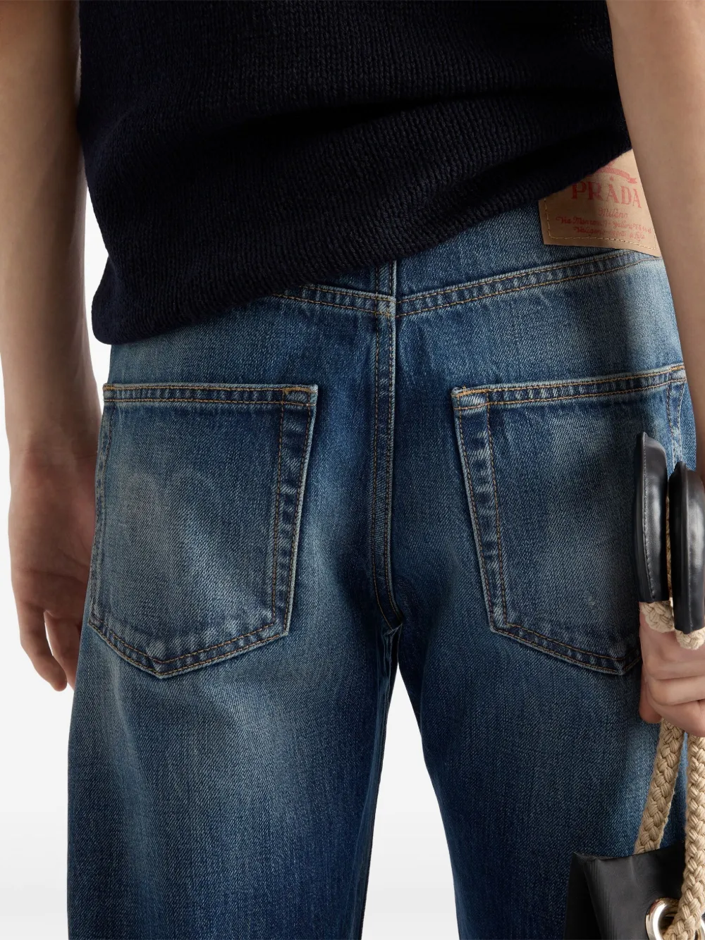 Prada Selvedge straight jeans Blauw