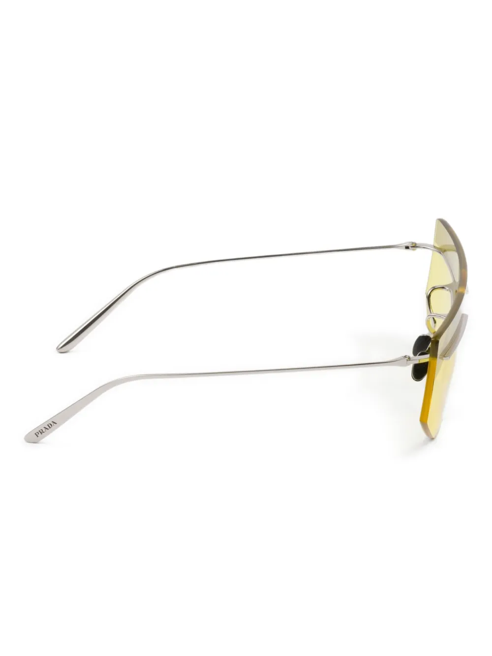 Prada Eyewear Runway zonnebril met getinte glazen Geel