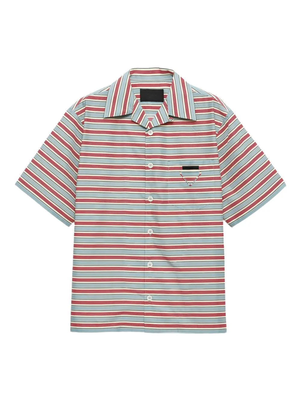Prada camisa bowling con rayas estampadas | azul | Image 1