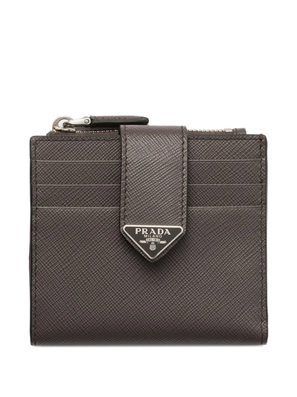 Prada Pasjeshouder van saffiano leer Grijs