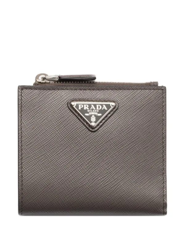 Prada サフィアーノレザー財布 | グレー | FARFETCH JP