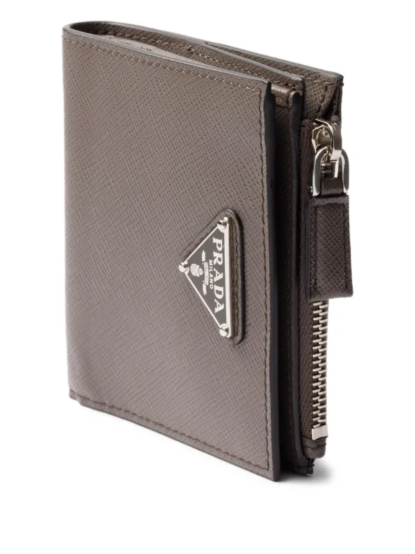 Prada サフィアーノレザー財布 | グレー | FARFETCH JP