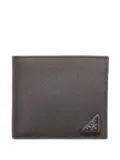 Prada textured-leather bifold wallet - Grey