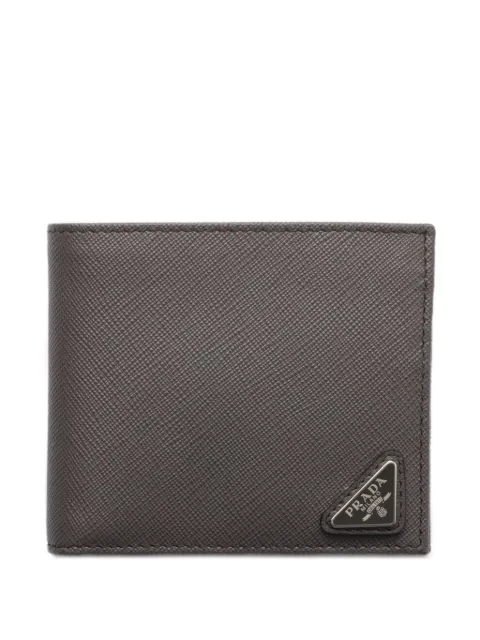 Prada textured-leather bifold wallet