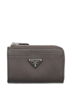 PRADA プラダ 三つ折り キーケース　サフィアーノ　男女兼用　6連　グレー Prada サフィアーノレザー ファスナーキーケース | グレー | FARFETCH JP