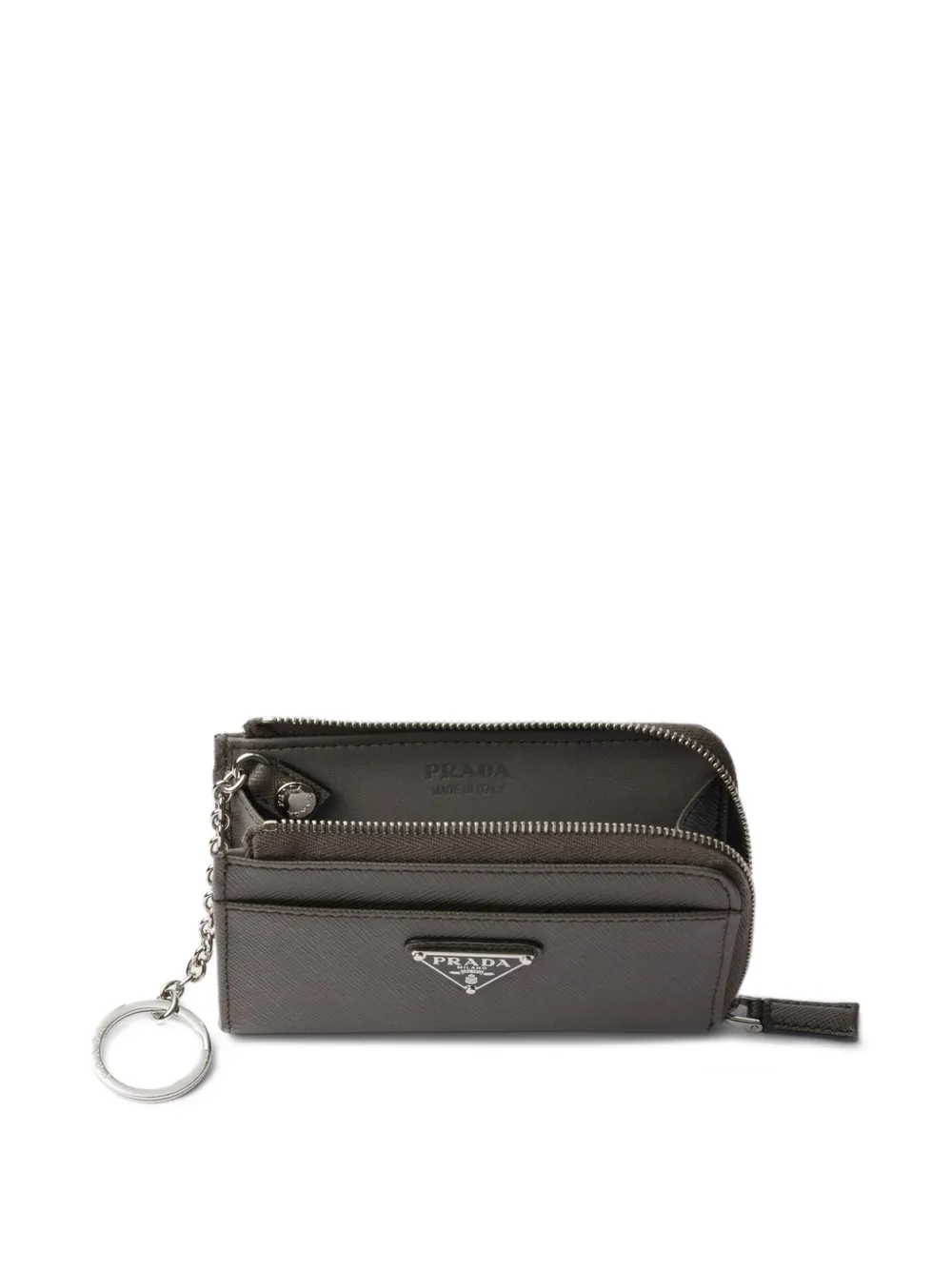Prada Sleutelhoes met rits Grijs