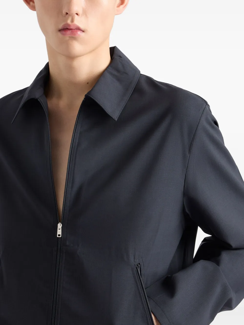 Prada Wollen jack Blauw