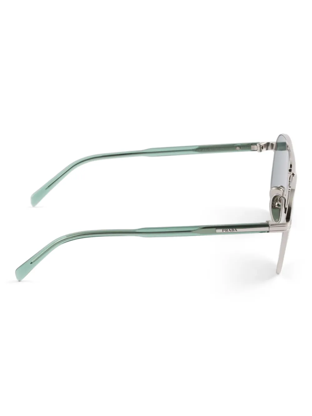 Prada Eyewear Zonnebril met metalen montuur Groen
