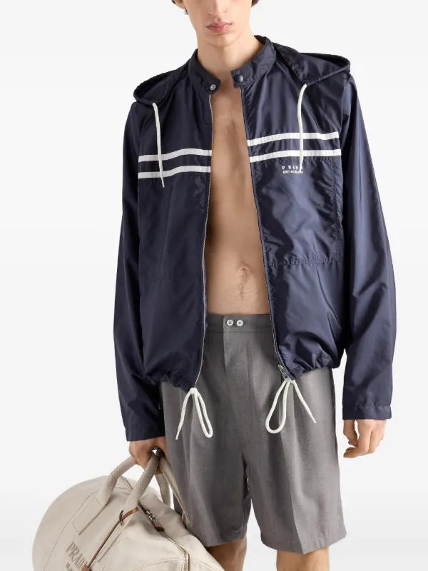 Prada オーバーサイズ ライトジャケット | ブルー | FARFETCH JP