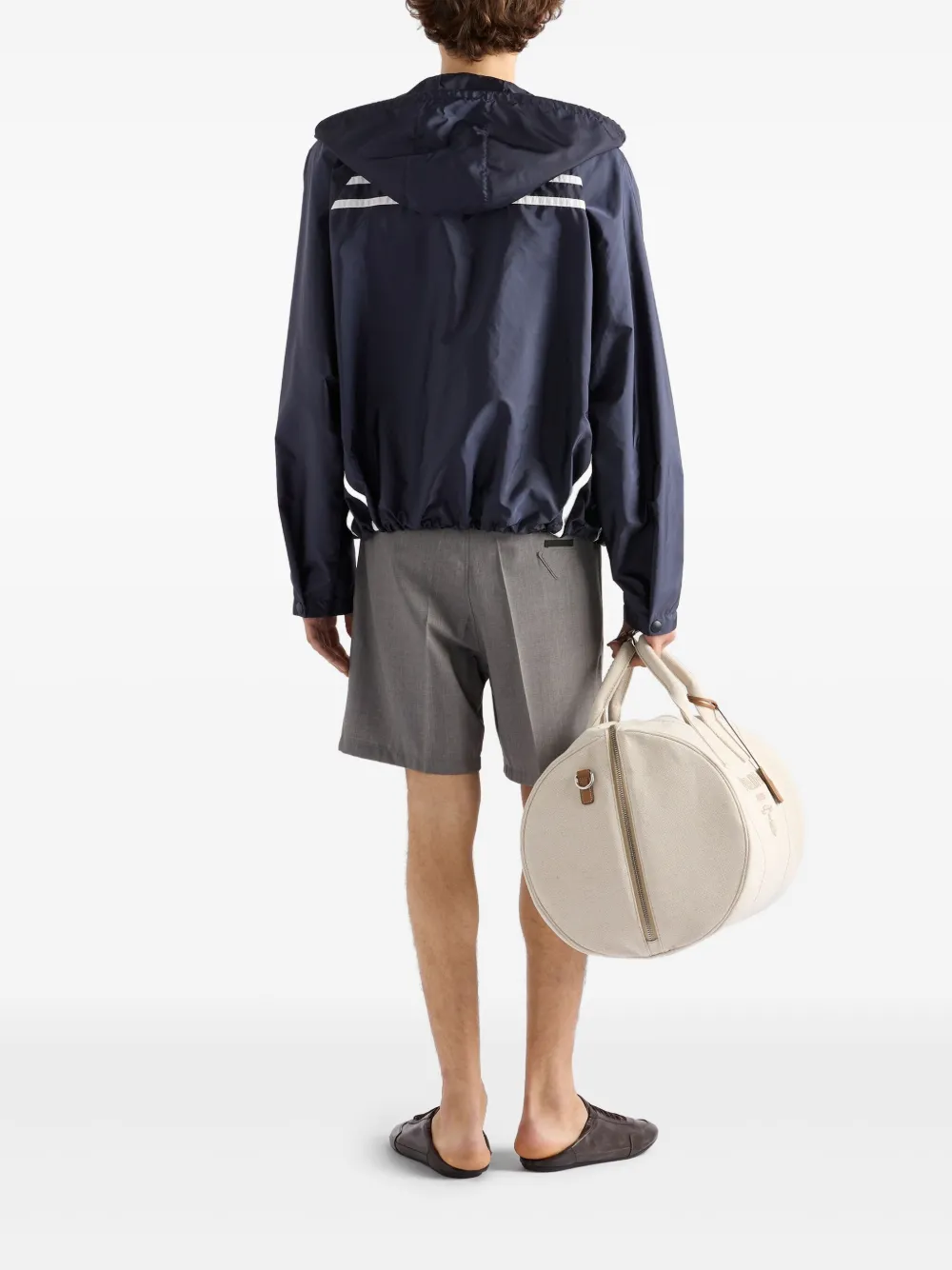 Prada Oversized lichtgewicht jack Blauw