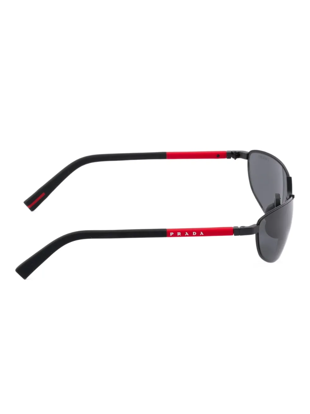 Prada Eyewear Linea Rossa zonnebril Zwart