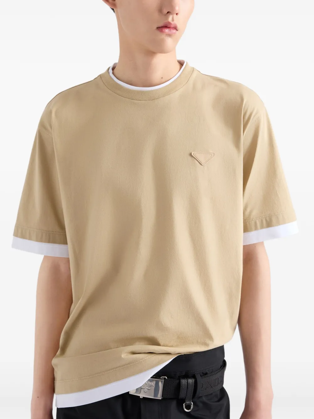 Prada Katoenen T-shirt Bruin