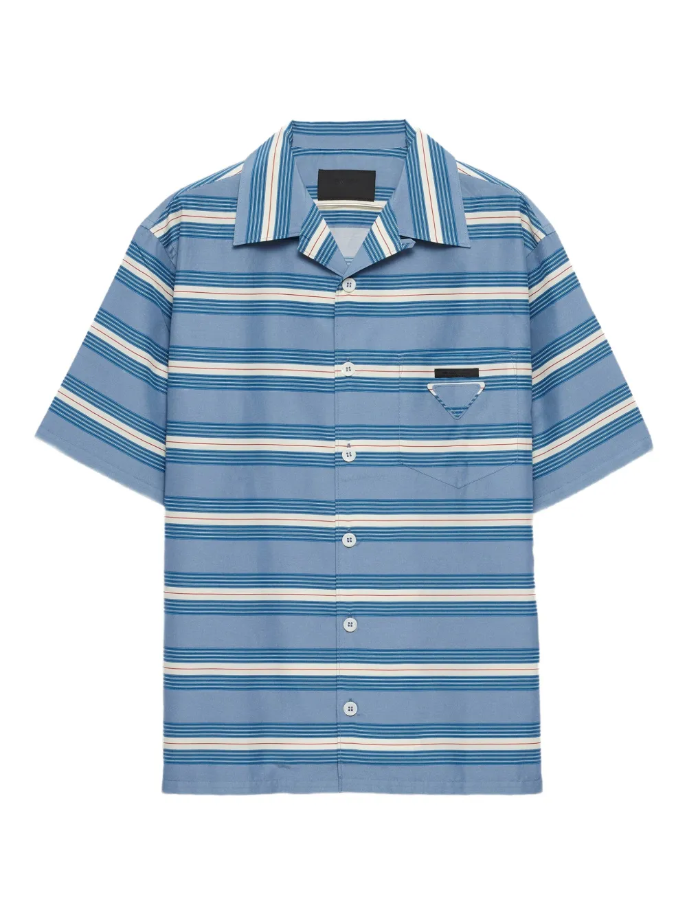 Prada camisa bowling con rayas estampadas | azul | Image 1