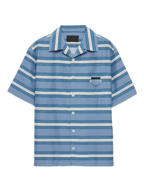 Prada camisa bowling con rayas estampadas