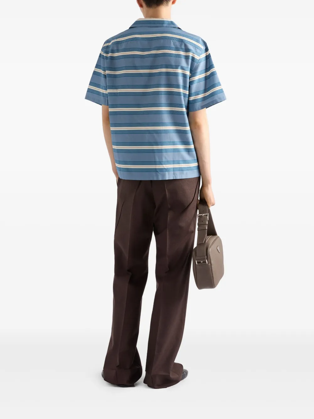 Prada Striped Cotton Bowling Shirt