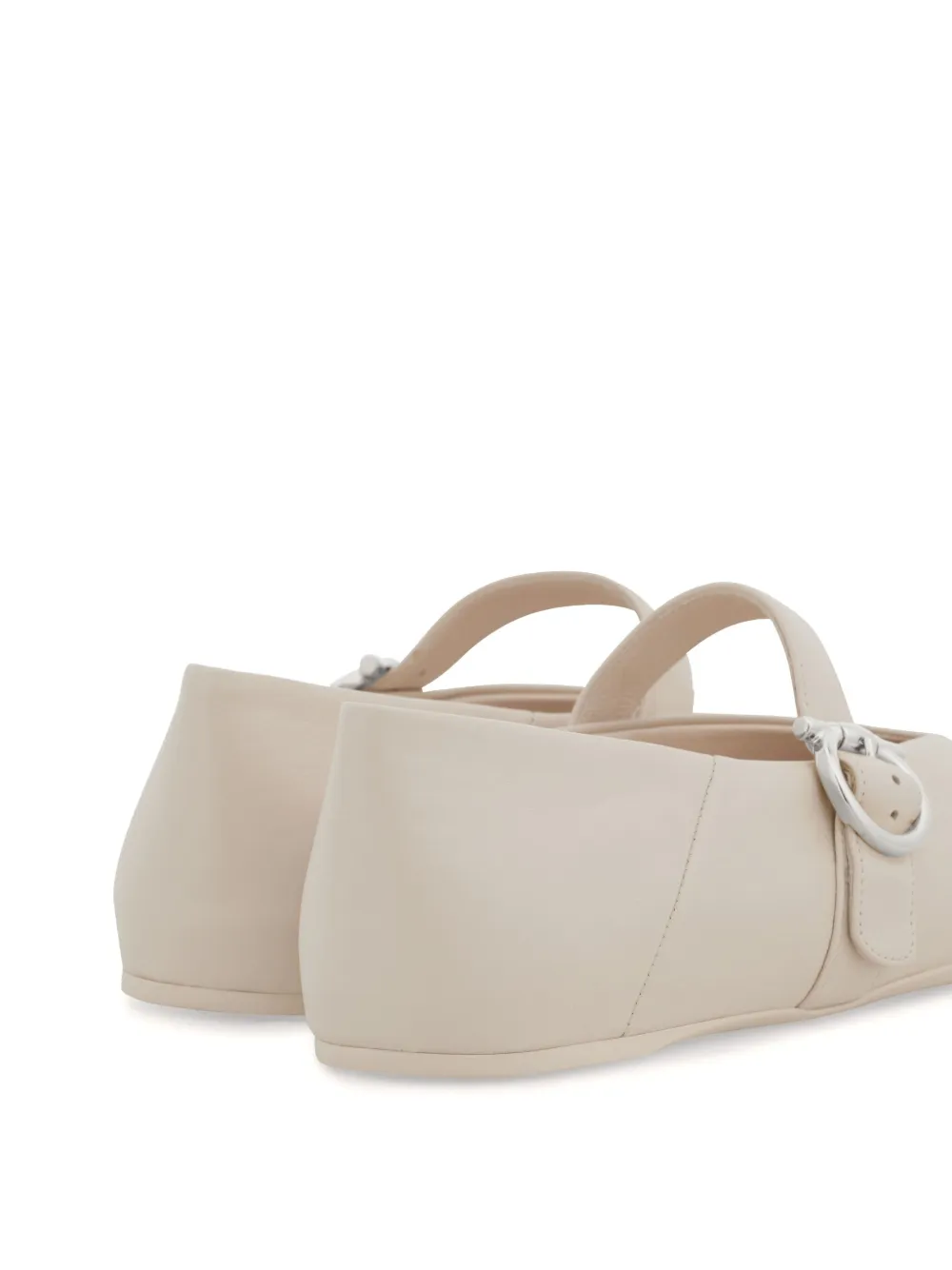 Ferragamo Ballerina's met gespdetail Beige