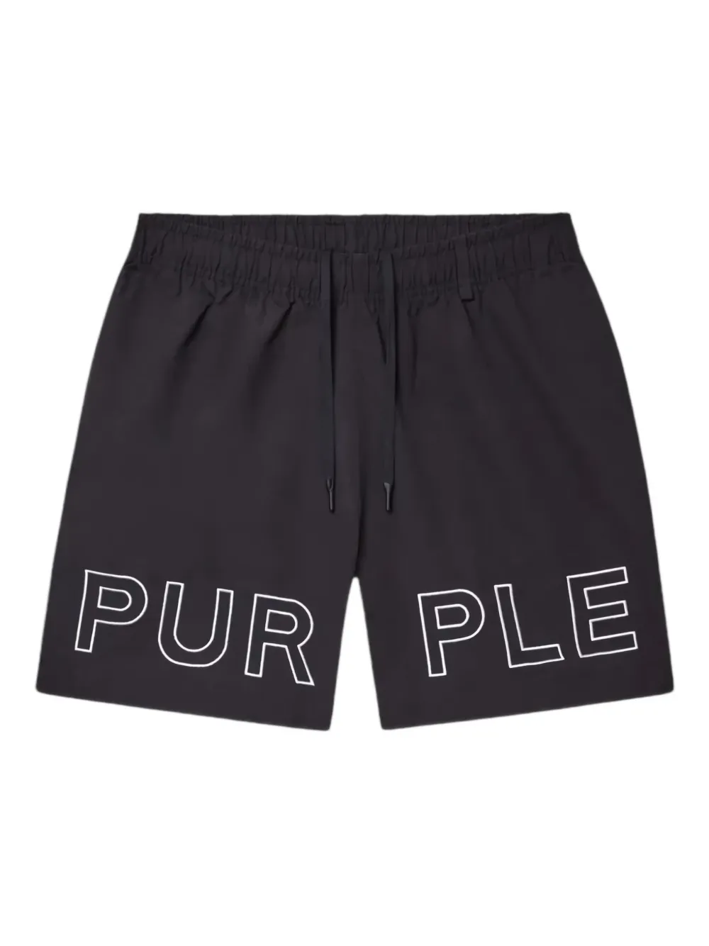 Purple Brand logo-print bermuda shorts | Black | Image 1