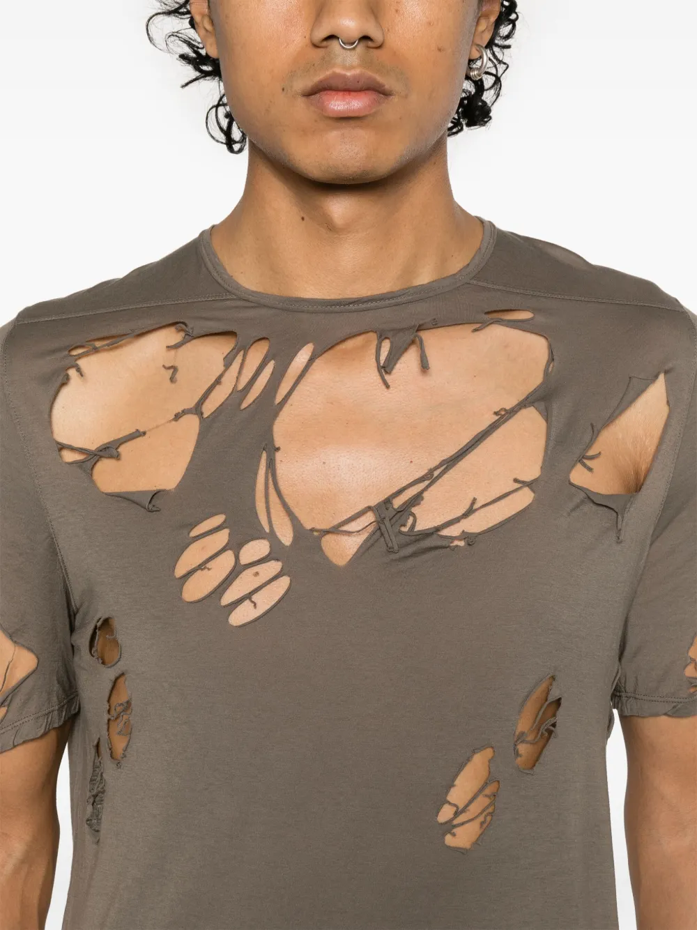 Shop Rick Owens Drkshdw Level T T-shirt In Brown