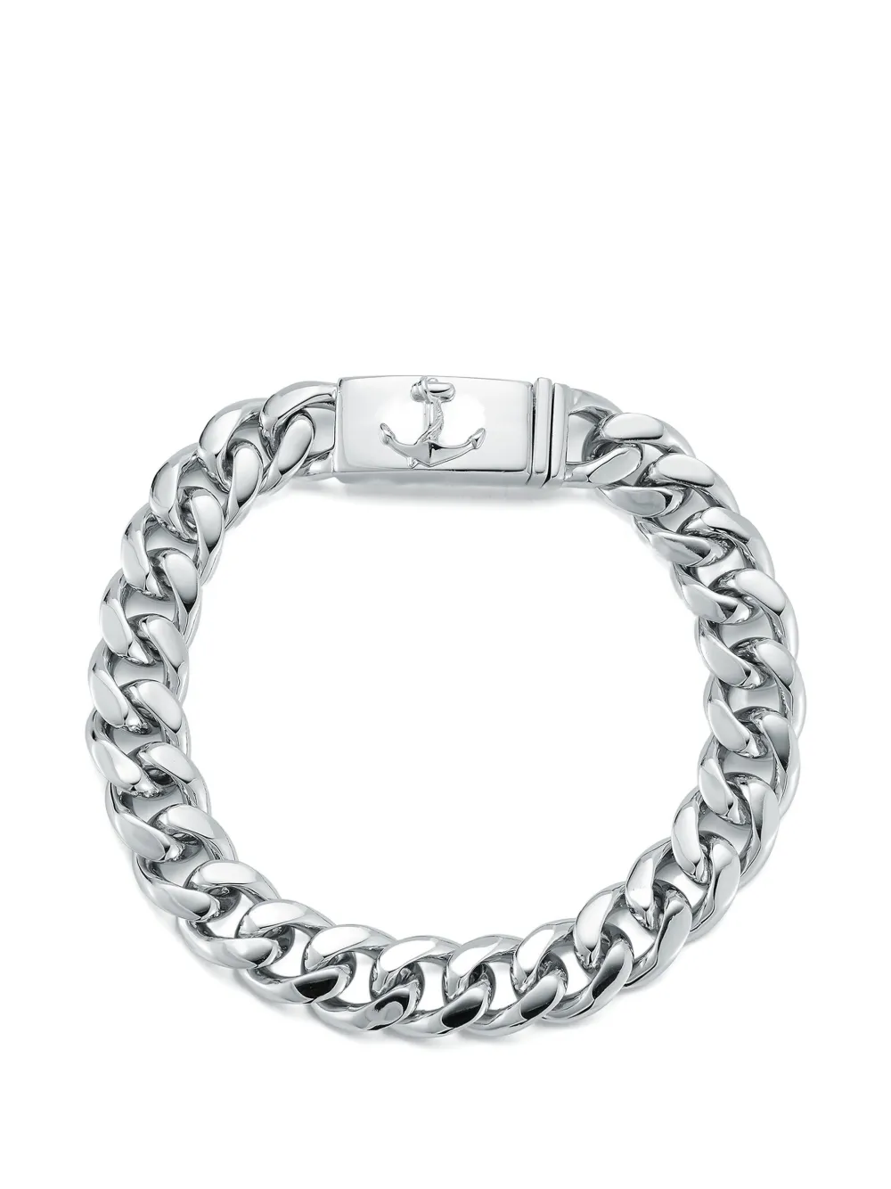 Mateo Anchor Lock chain-link bracelet - Argento