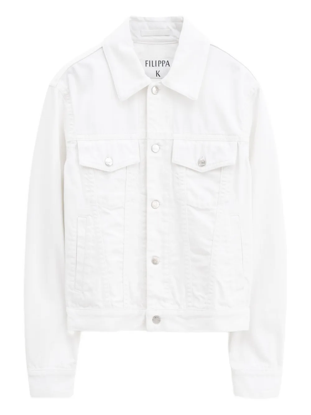 button-fastening denim jacket