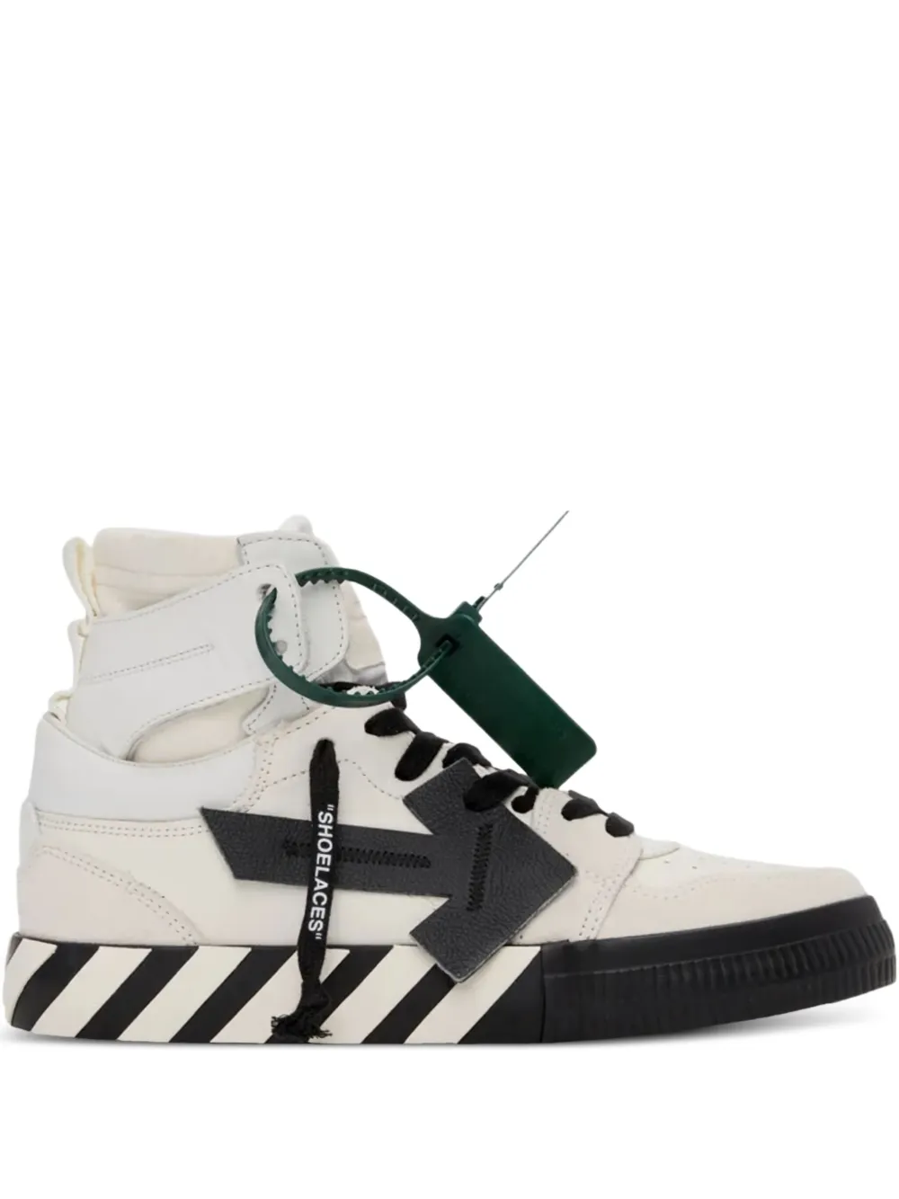 Off-White High Top Vulcanized "White/Black" sneakers - ホワイト Off-White High Top Vulcanized "White/Black" sneakers - ホワイト