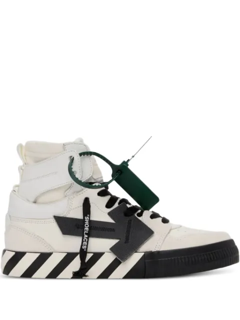 Off-White High Top Vulcanized "White/Black" sneakers