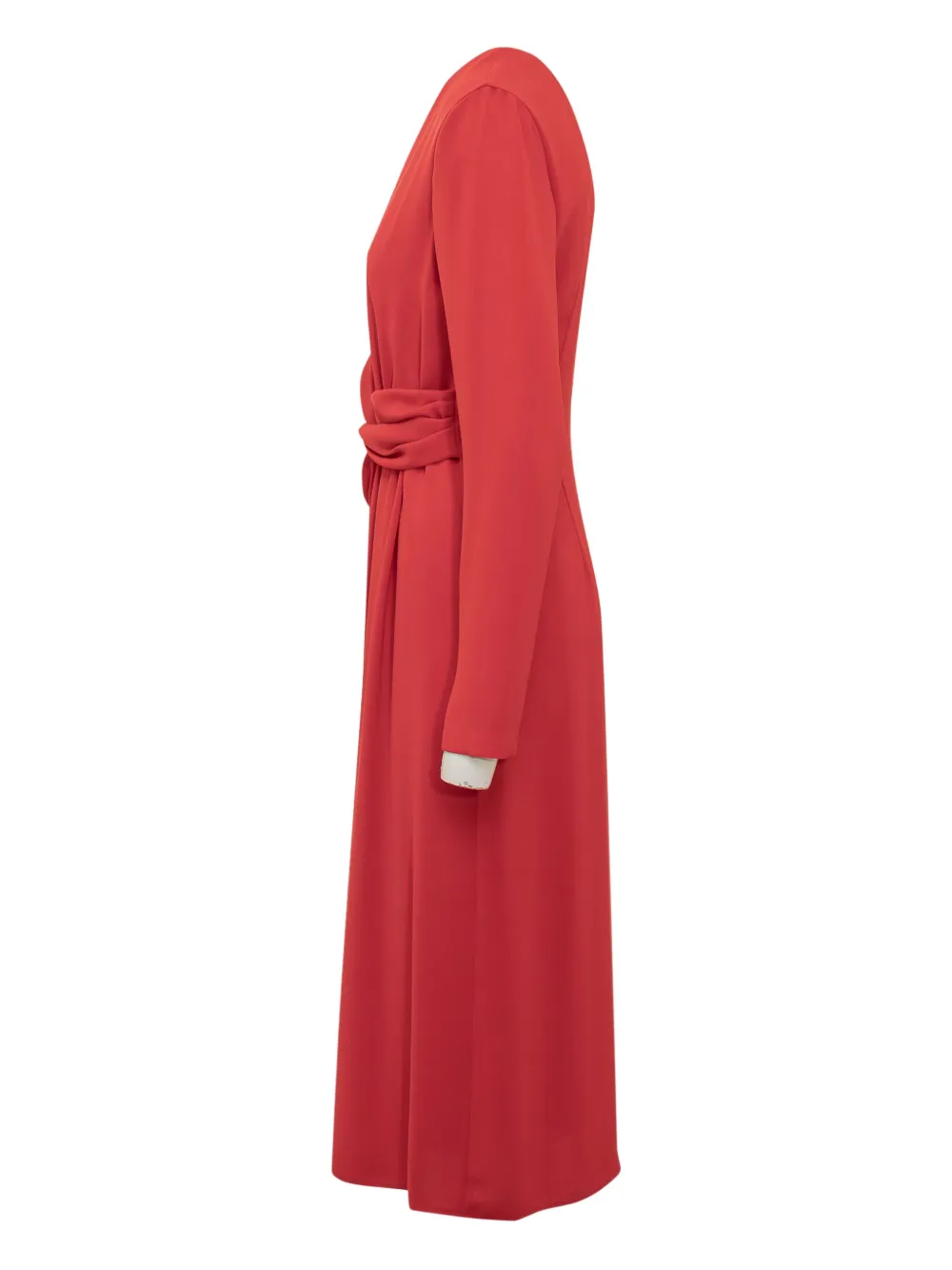 Max Mara Midi-jurk met V-hals Rood