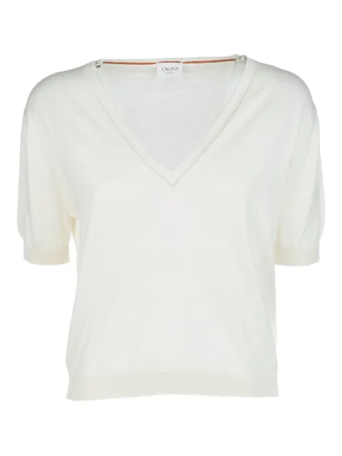 Cruna top tejido con cuello en V