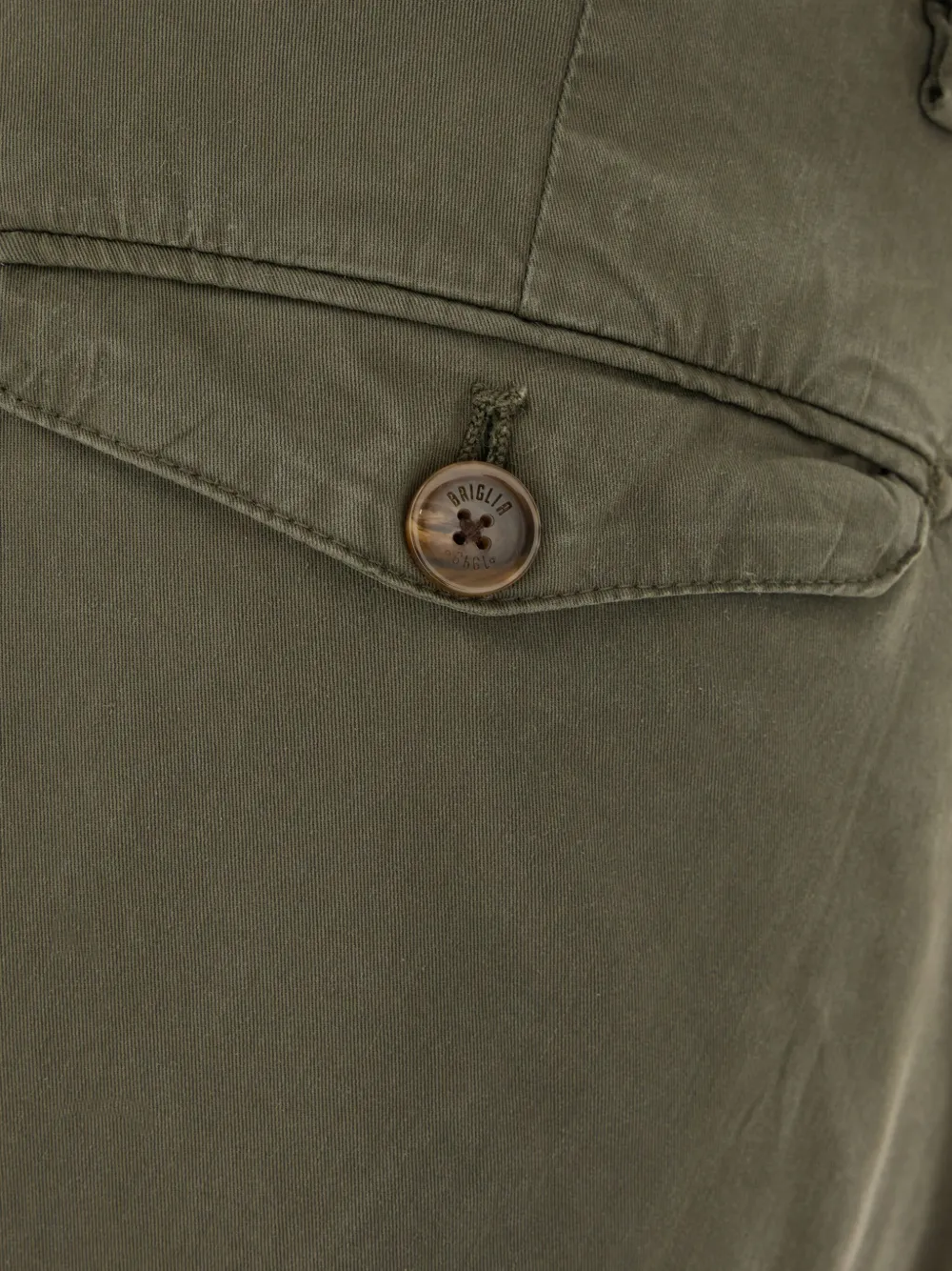 Briglia 1949 Geplooide broek met cuffs Groen