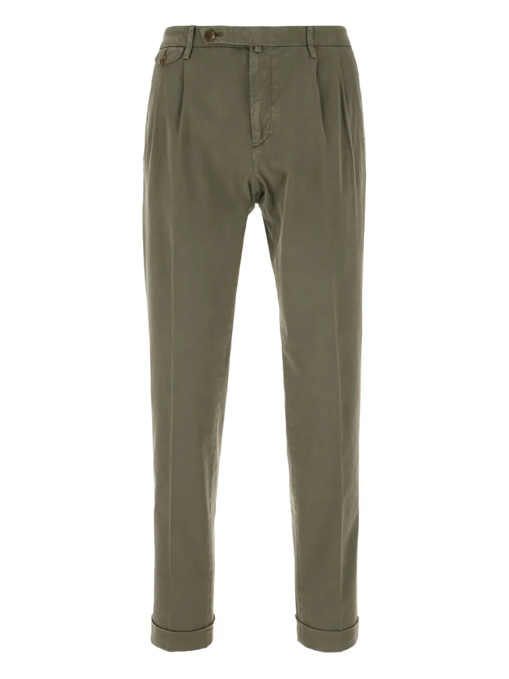 pleated cuffed trousers