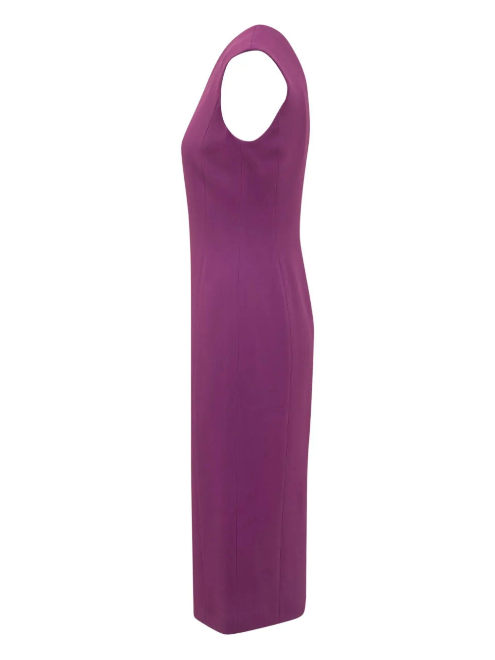 Max Mara Midi-jurk met V-hals Paars