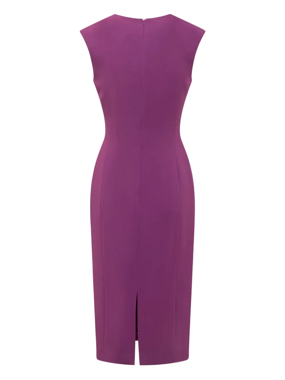 Max Mara Midi-jurk met V-hals Paars