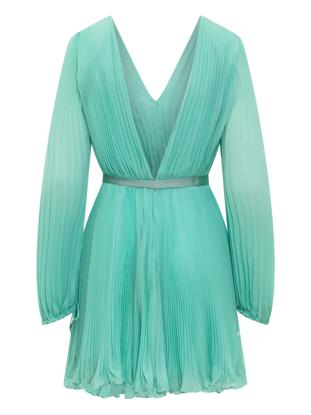 Max Mara Plissé mini-jurk - Groen