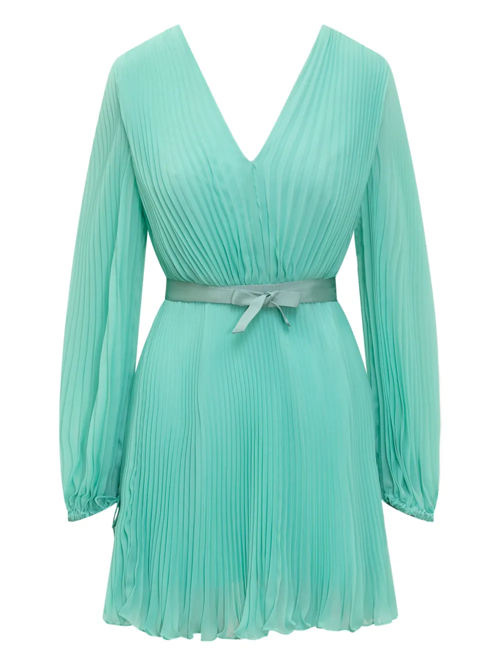 Max Mara Plissé mini-jurk Groen