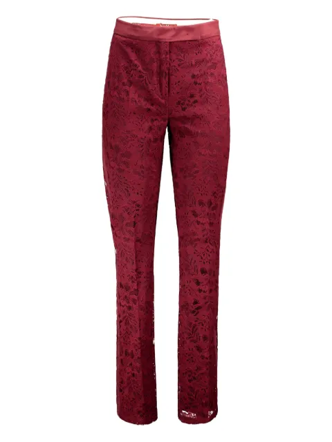 Max Mara floral-lace trousers