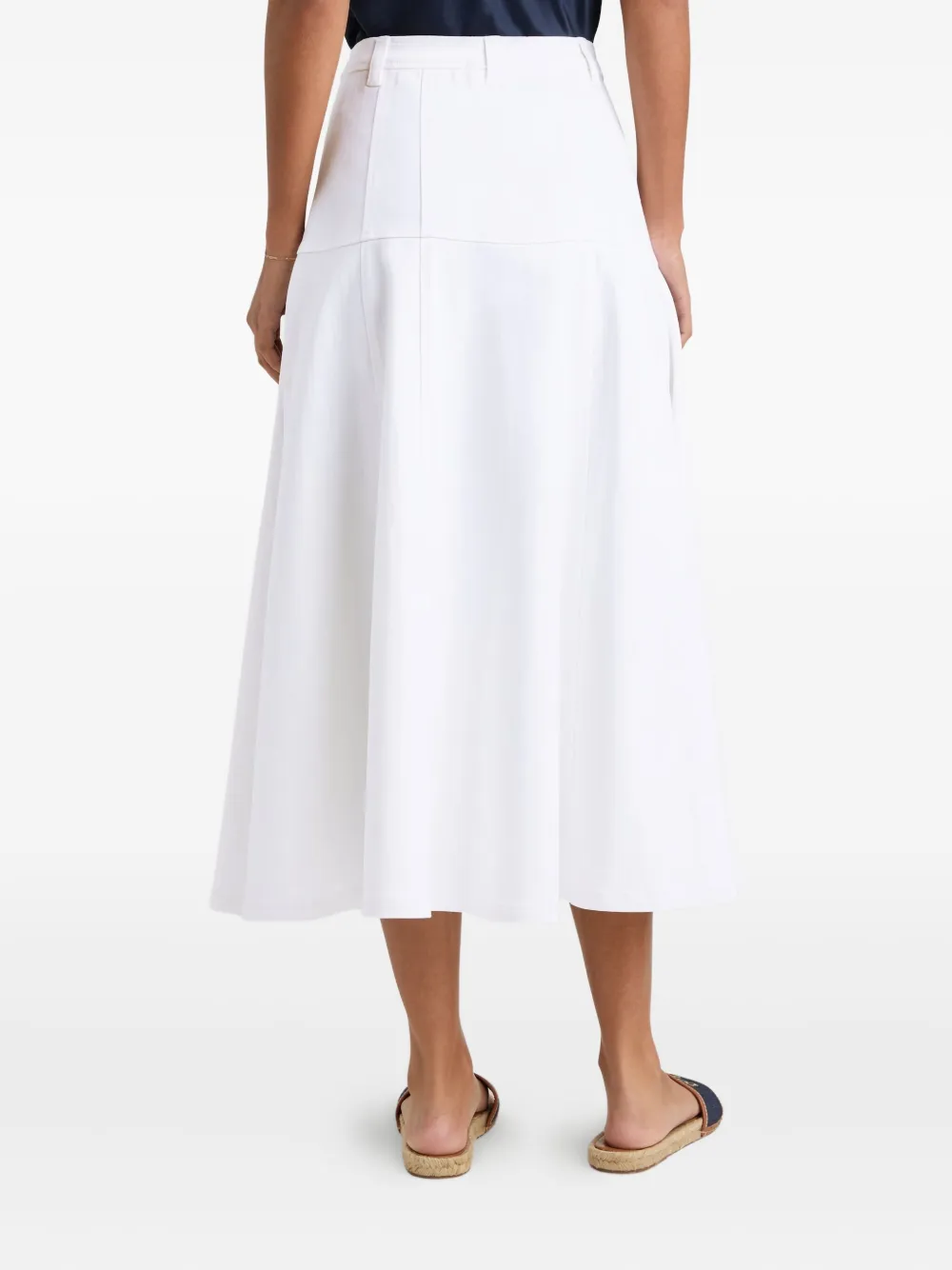 Cinq A Sept Plooirok met knopen Wit