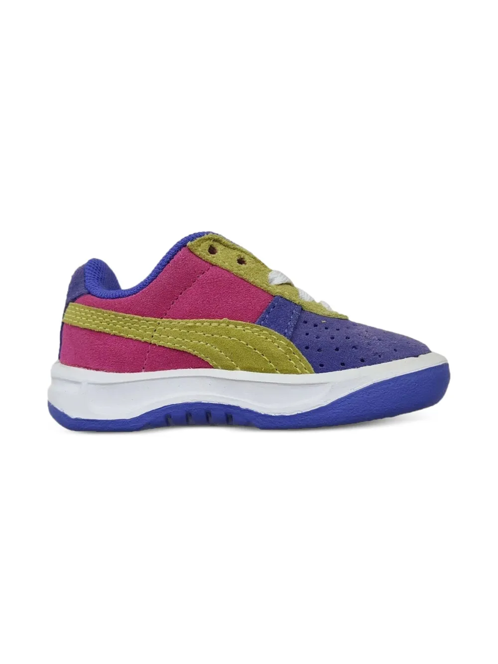 Puma Kids perforated suede trainers Purple