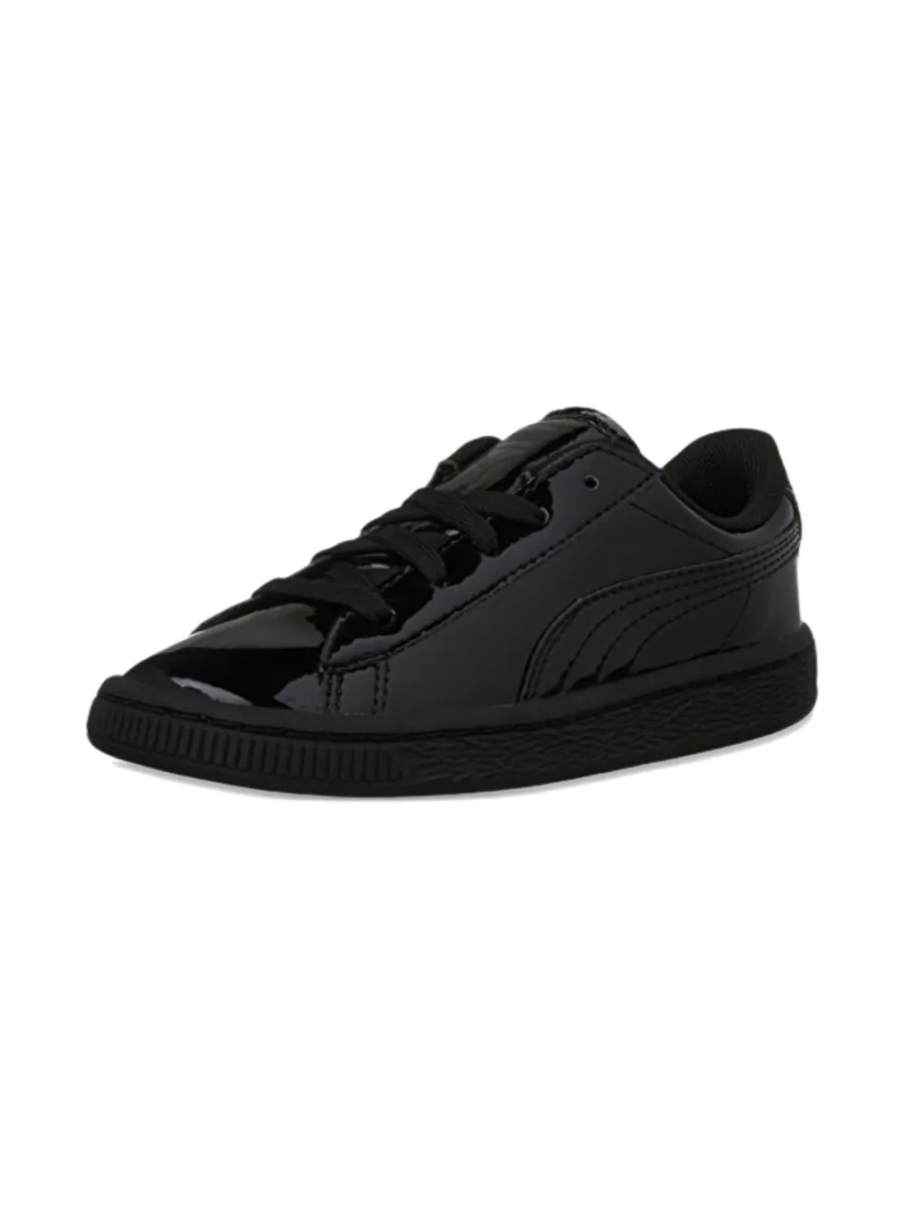Puma Kids patent leather trainers Black