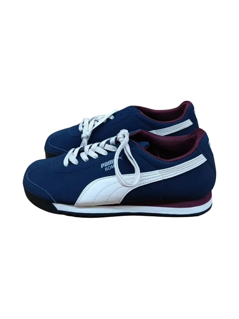 Puma Roma Sl Nbk "peacoat/marshmallow" Sneakers In Blue