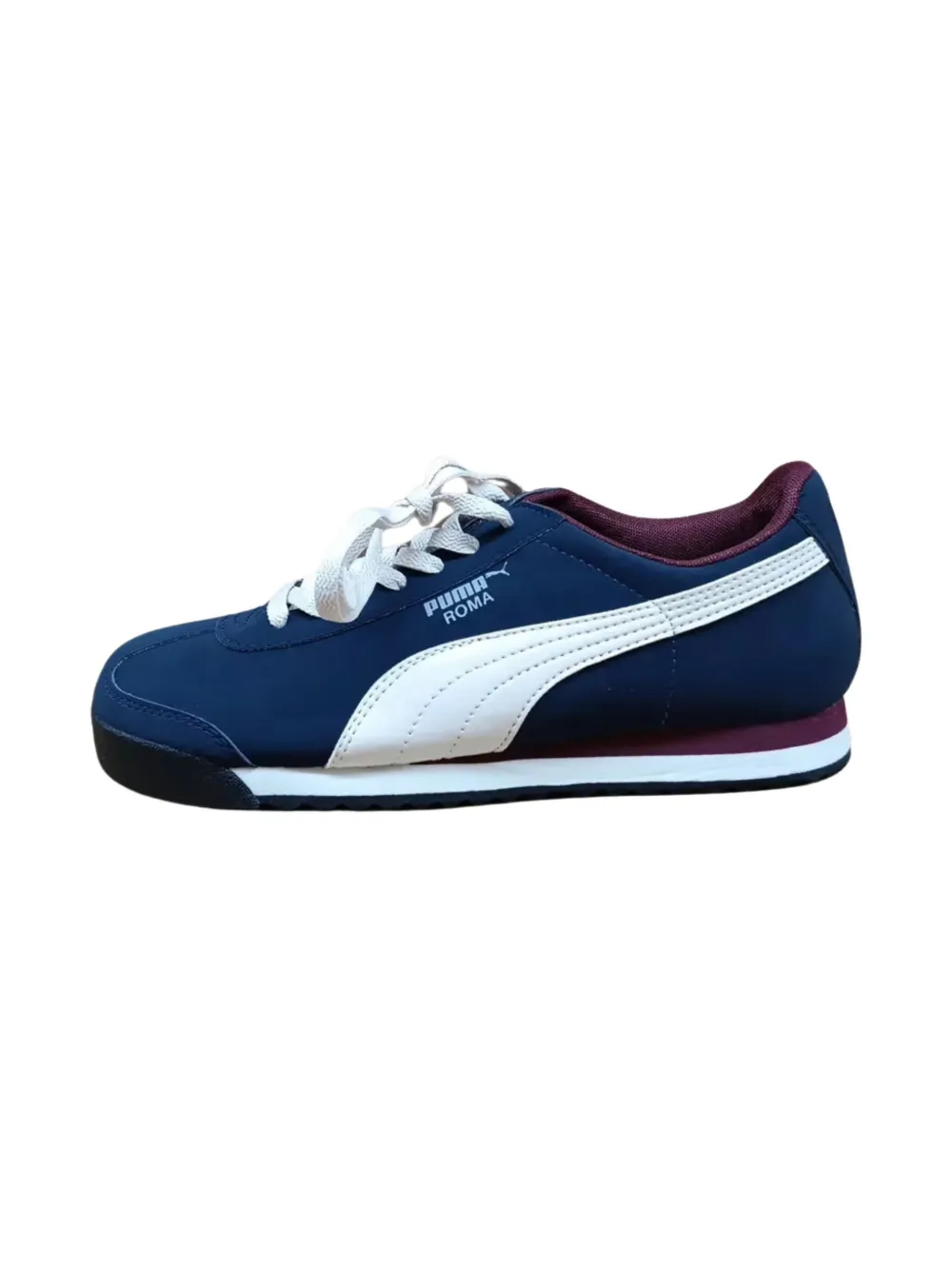 Puma Roma Sl Nbk "peacoat/marshmallow" Sneakers In Blue