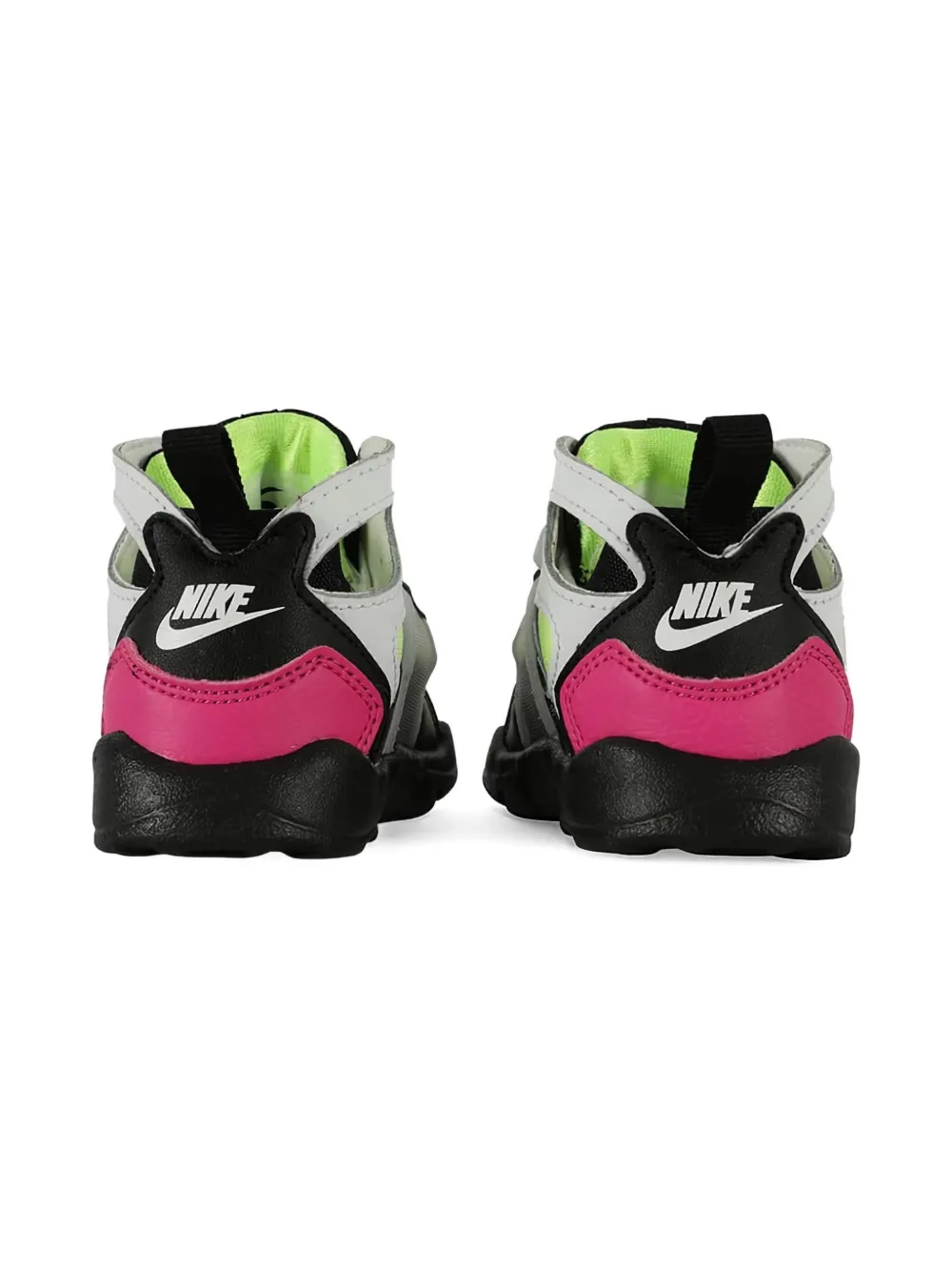 Nike Kids Huarache TD "White Black Laser Fuchsia Volt" sneakers