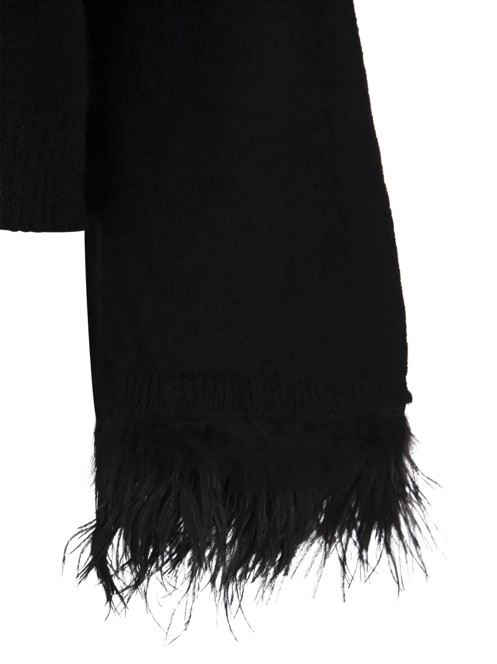 Max Mara Trui met veren afwerking Zwart