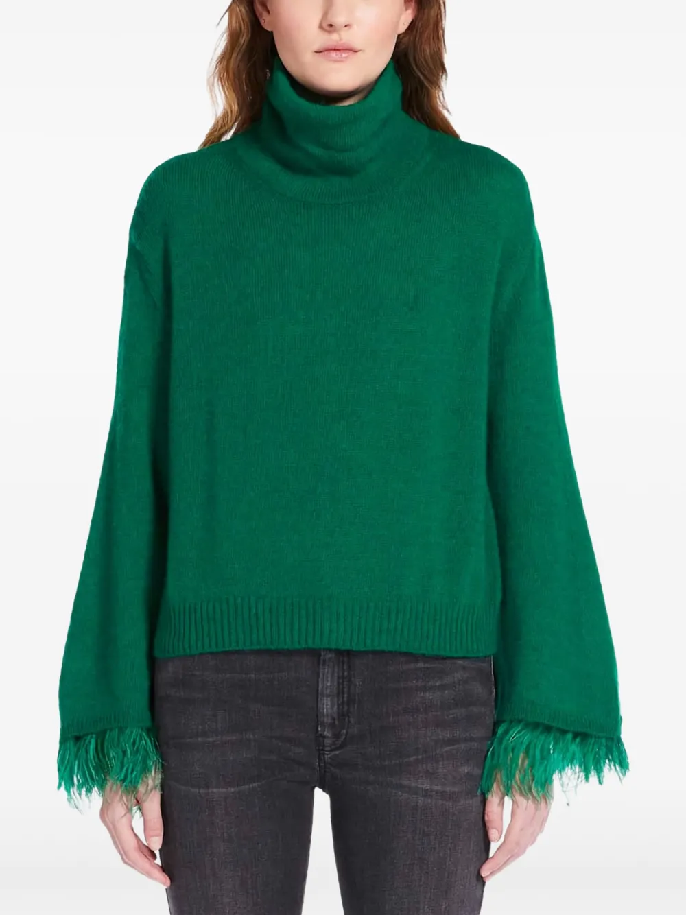 Max Mara feather-trim sweater | Knitted Sweaters | Image 2